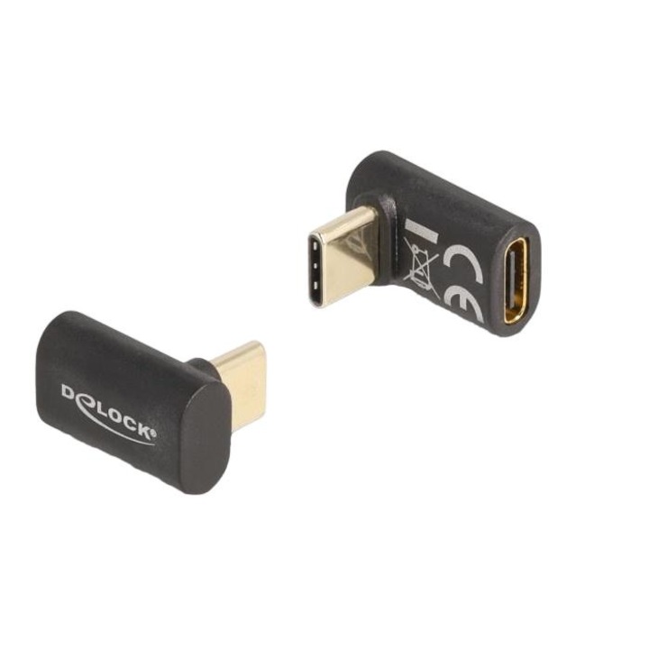 Adaptor, DeLock, USB Type-C, 90 Grade, Negru