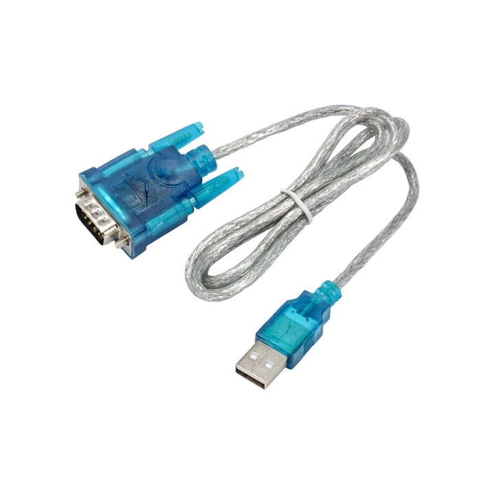 Cablu de date, Akyga, USB/R-232, 1 m, Albastru/Gri