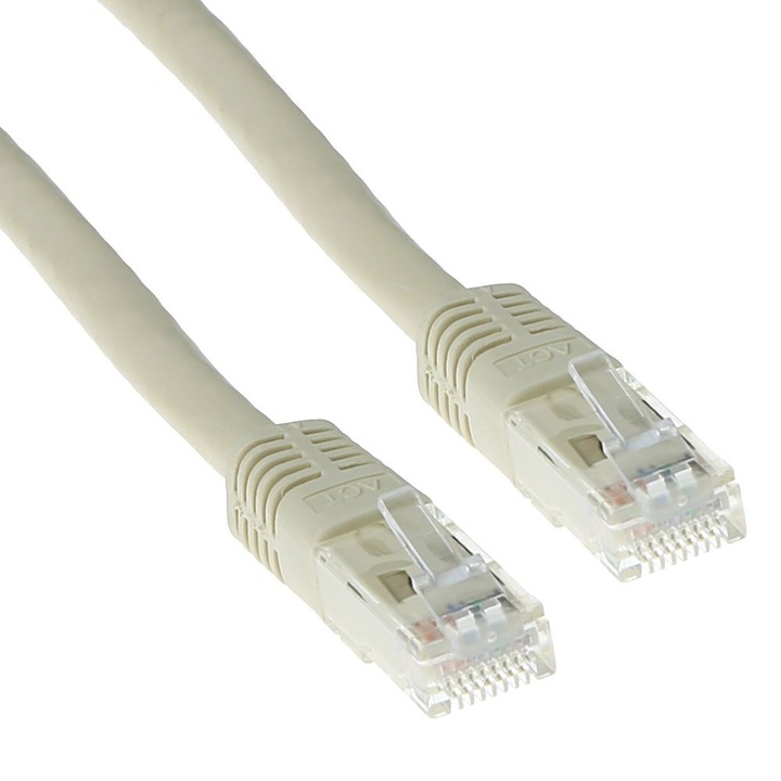 Cablu de retea ACT, CAT6, U-UTP, 7m, Ivory, 248897