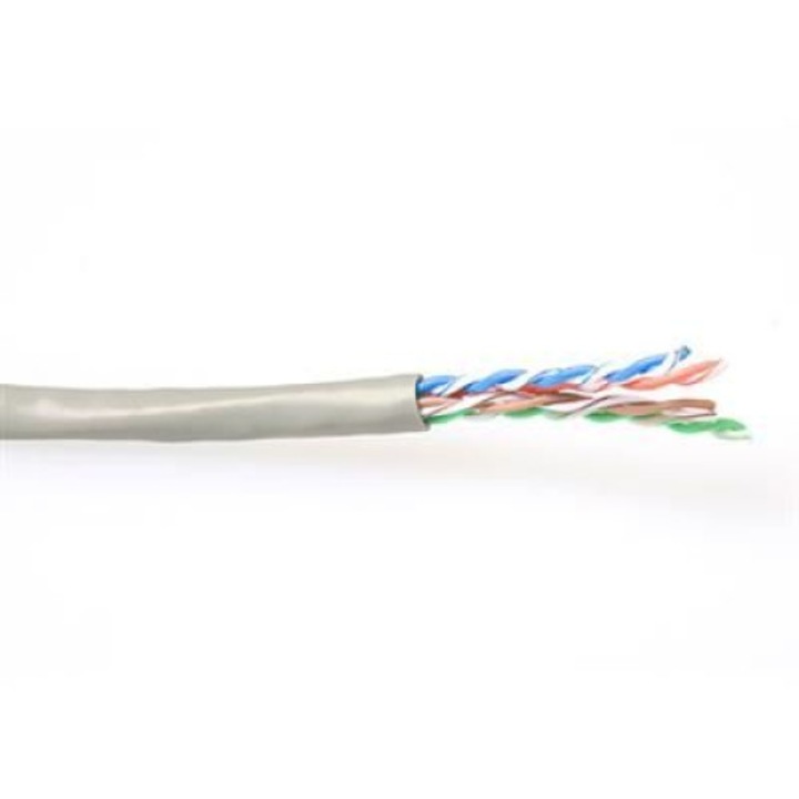 Cablu de instalare ACT, CAT6 U-UTP, 500m, Ivory