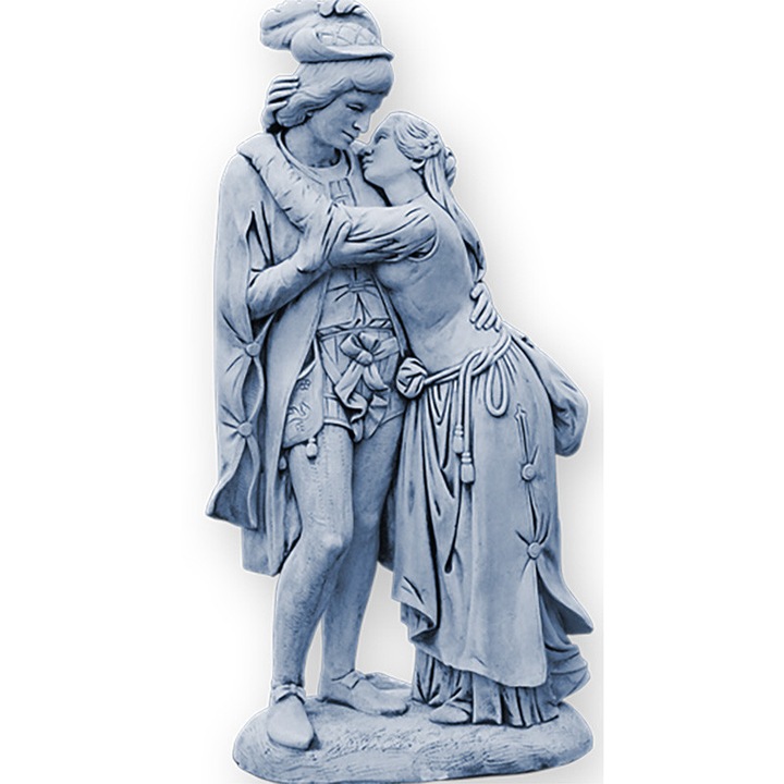 Statueta Romeo & Julieta, gri antichizat, model S55