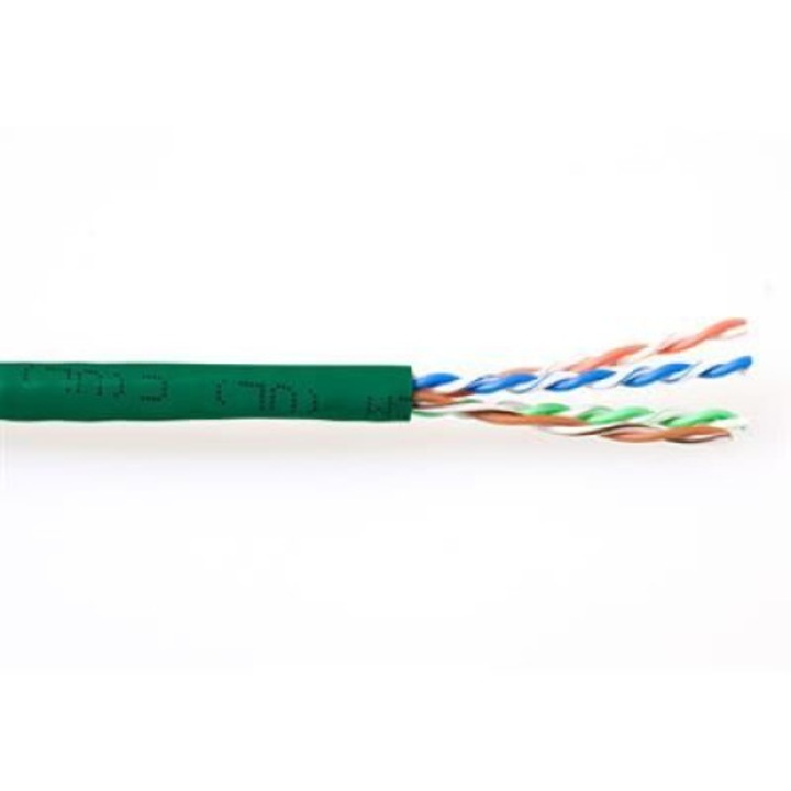 Cablu de instalare ACT, CAT6 U-UTP, 305m, Verde