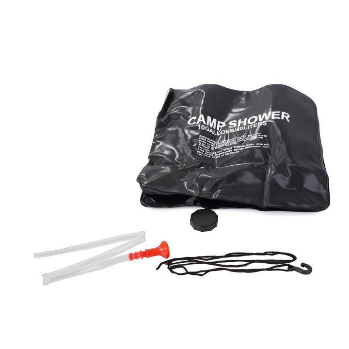 Dus Solar pentru Camping, PVC, Negru, Portabil, Compact, Neo™