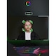Уеб камера за игри, FULL HD, 60 fps стрийминг на живо, автофокус за компютър, RGB светлини, двоен стерео микрофон с намаляване на шума, черен