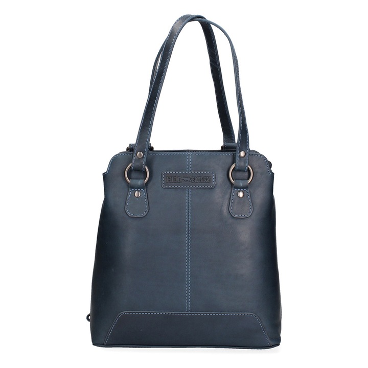 Hill Burry, Rucsac convertibil de piele, Albastru