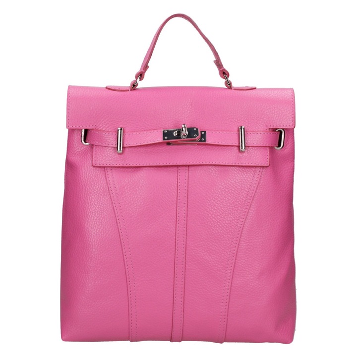 Roberta Rossi, Rucsac convertibil de piele 32739, Roz aprins