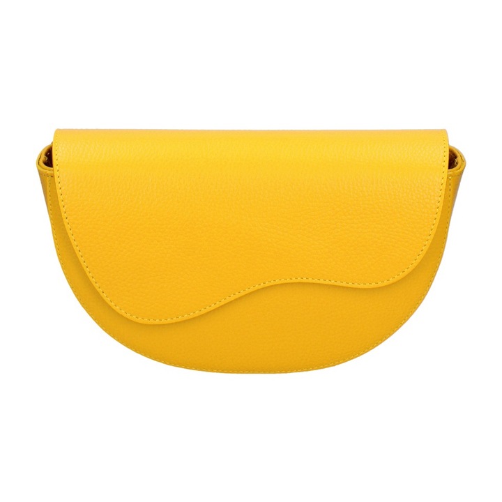 Roberta Rossi, Geanta crossbody de piele, Galben