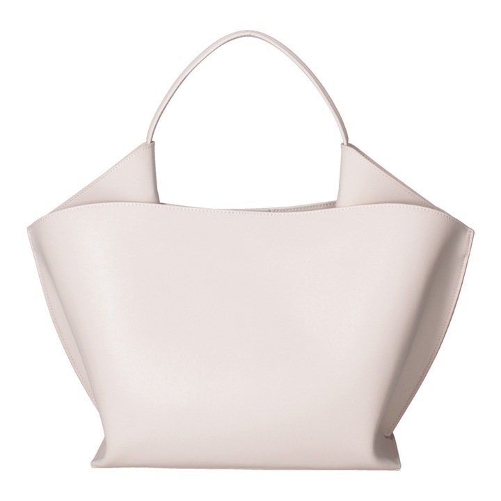 Viola Castellani, Geanta tote de piele cu bareta detasabila, Bej