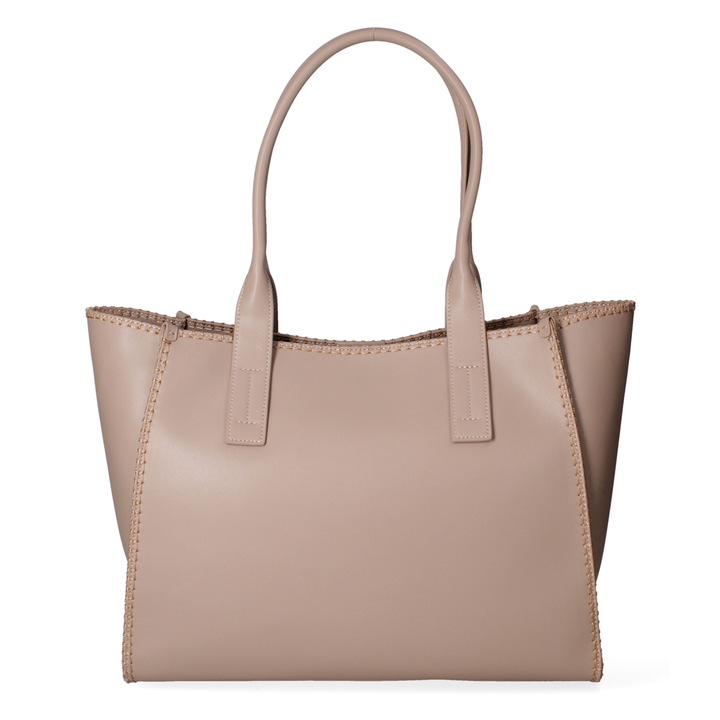 Viola Castellani, Geanta de piele, Maro taupe