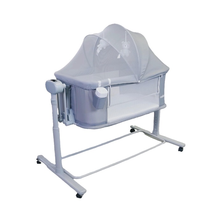 Kiságy elektromos hintával babáknak, 3 az 1-ben társalvó