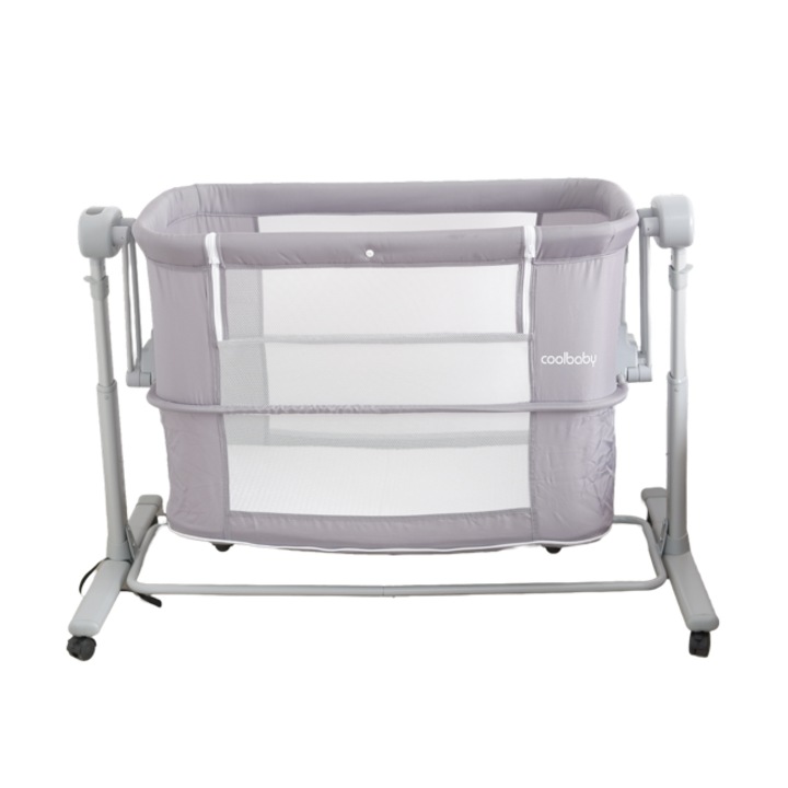 Patut cu leganare electrica bebelusi, 3 in 1 co-sleeper