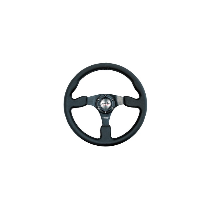 Volan Simoni Racing Defender Pelle, triplu spit, piele, negru, 350mm