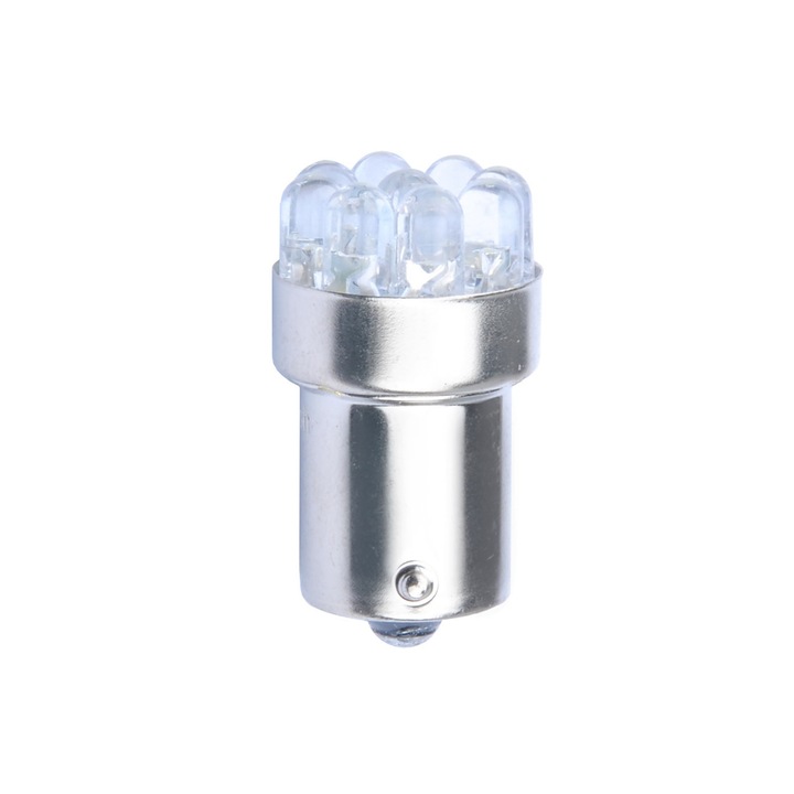 Set 2 becuri auto LED M-Tech, 12V, 9xSMD3014, rosu, BA15s