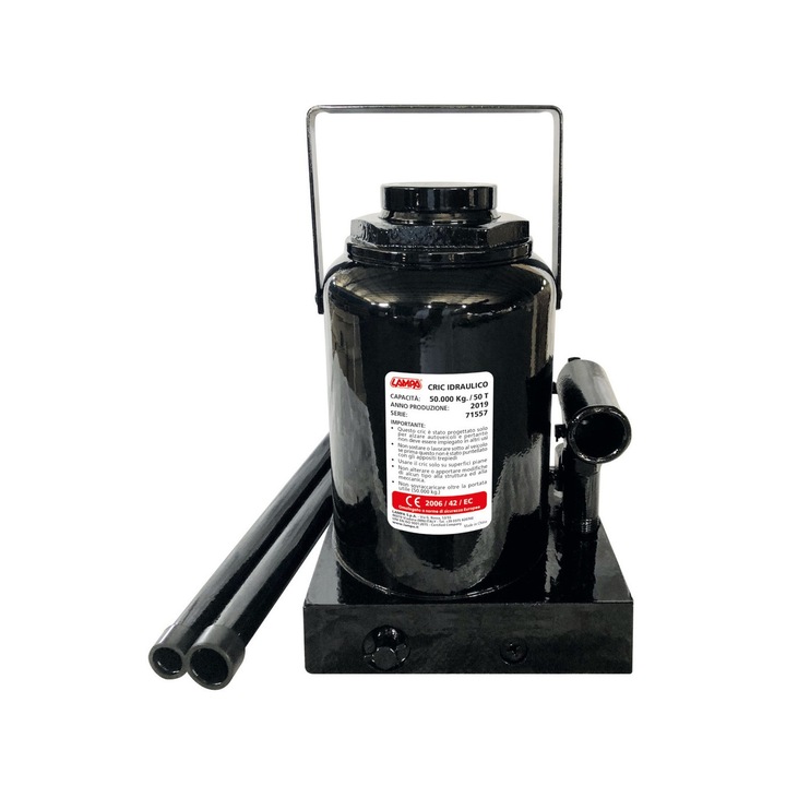 Cric hidraulic Lampa, 50.000kg, inaltime 260-410mm, negru