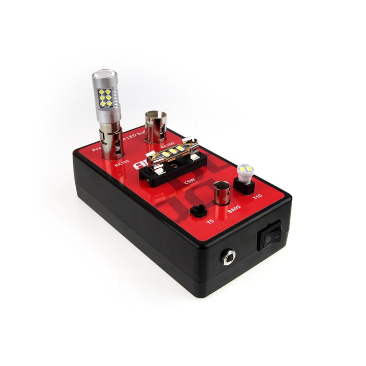 Tester LED AMiO, compatibil T5/T10/BA9S/BA15S/BA15D/C5W, 12V-5A 60W