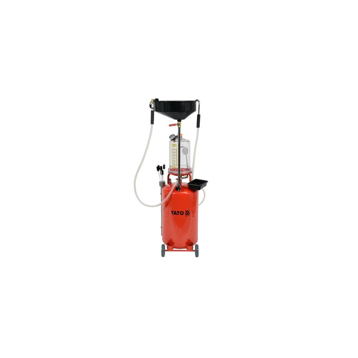 Пневматично събиране на масло, Yato YT-07190, чрез засмукване, 90L, 8bar
