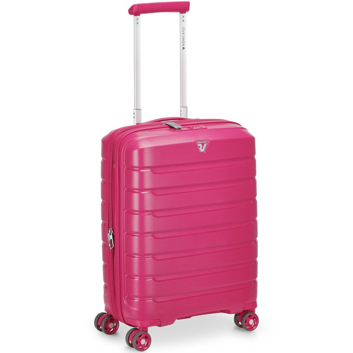Куфар с колелца Roncato B-Flying, 55 x 40 x 20/25 см, 100% PP, 40/50 литра, 2,39 кг, Магента