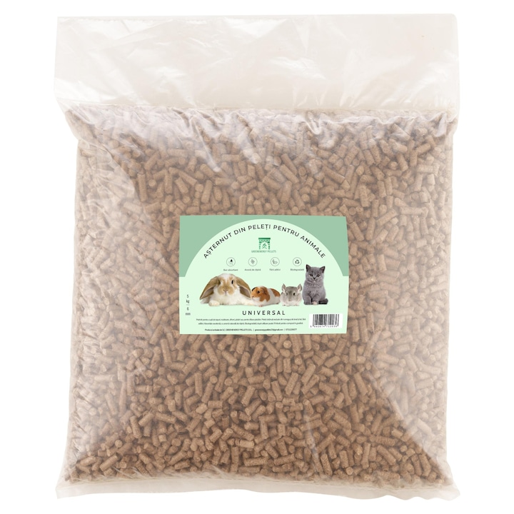 Asternut din peleti pentru animale, Universal, 5 kg, 6mm