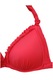 Pyramid fodros push-up bikini, piros, 80C
