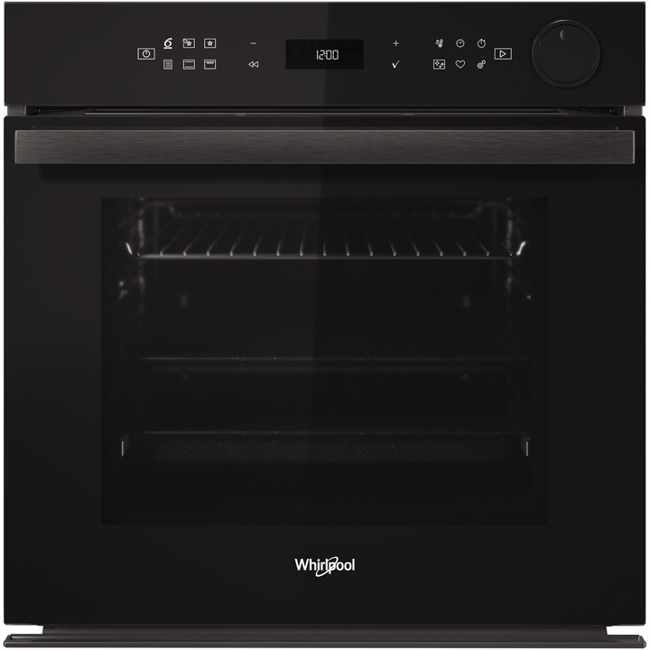 Фурна за вграждане Whirlpool AKZ9S 8220 FB, 73 л, Пиролитично самопочистване, SteamSense, Air Fry, Технология 6th Sense, Cook3+, Плавно затваряне, Ready2Cook, Клас A+, Черен