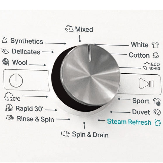 Masina de spalat rufe Whirlpool FreshCare+ FFB 8489 BV EE, 8 kg, 1400 RPM, MotorSense Inverter, Steam Refresh, Tehnologia Al 6-lea Simt, Pornire intarziata, Clasa A, Alb
