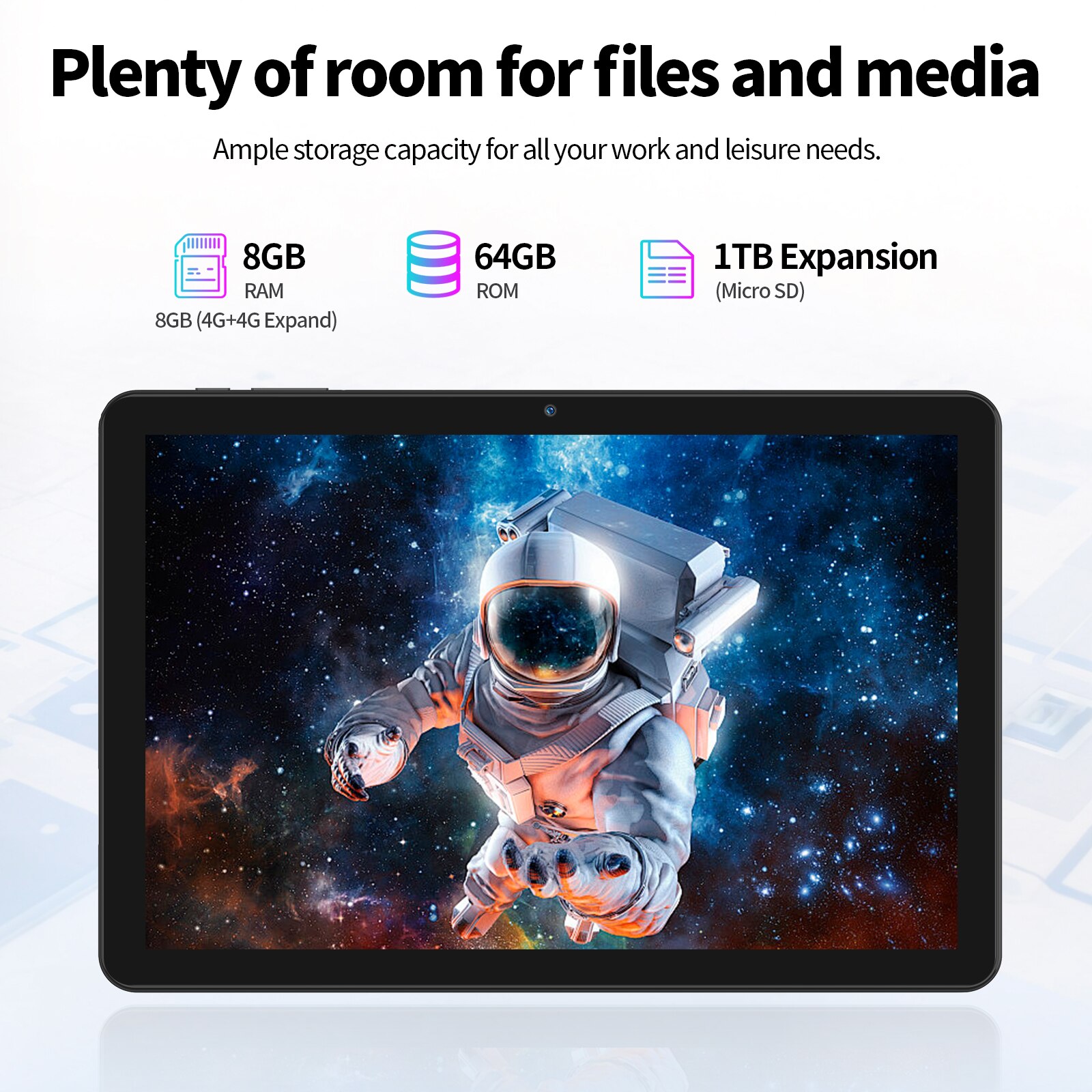 Tableta de 10 inci VASOUN Android 13, Octa-Core, WIFI6, 8GB RAM+64GB ...