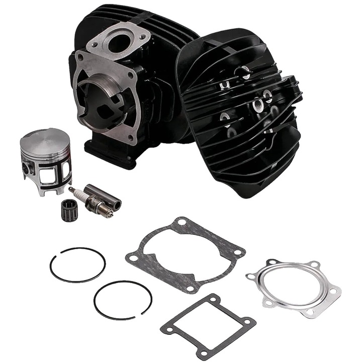 Kit Cilindru Complet pentru Yamaha Blaster 200 YFS200 1988-2006, 195cc, 66x57mm, Set Garnituri, Bujie