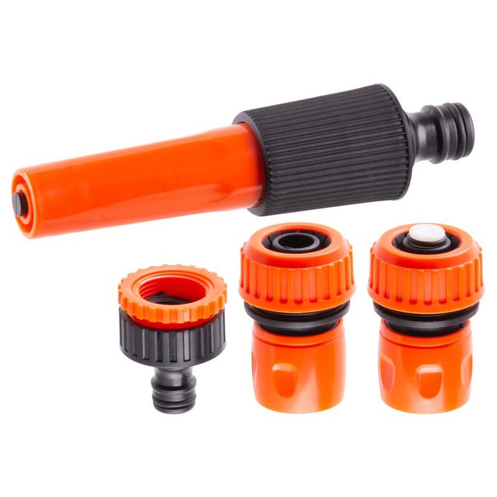 5 db tömlőcsatlakozó készlet, Strend Pro, 3/4", narancssárga/fekete