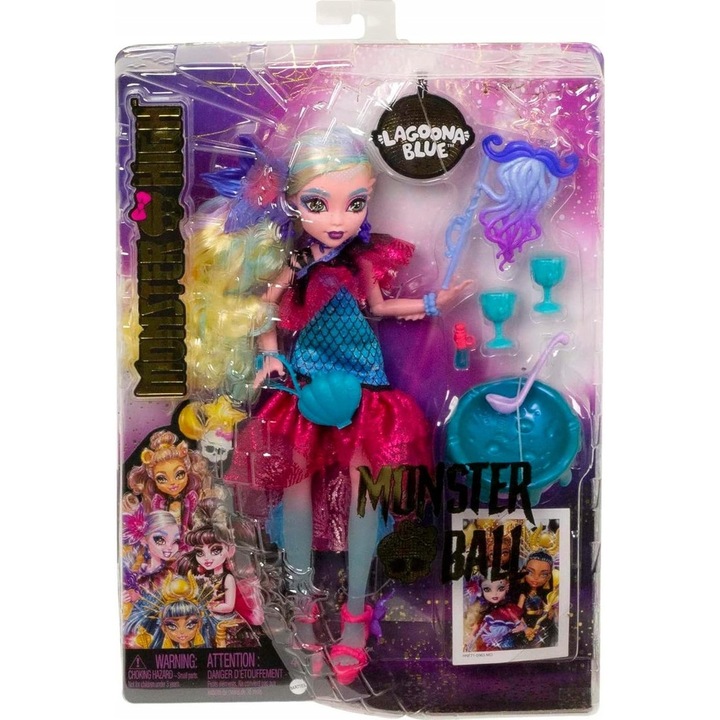 Кукла Monster High Lagoona Blue, Mattel, тематични аксесоари, 29 см