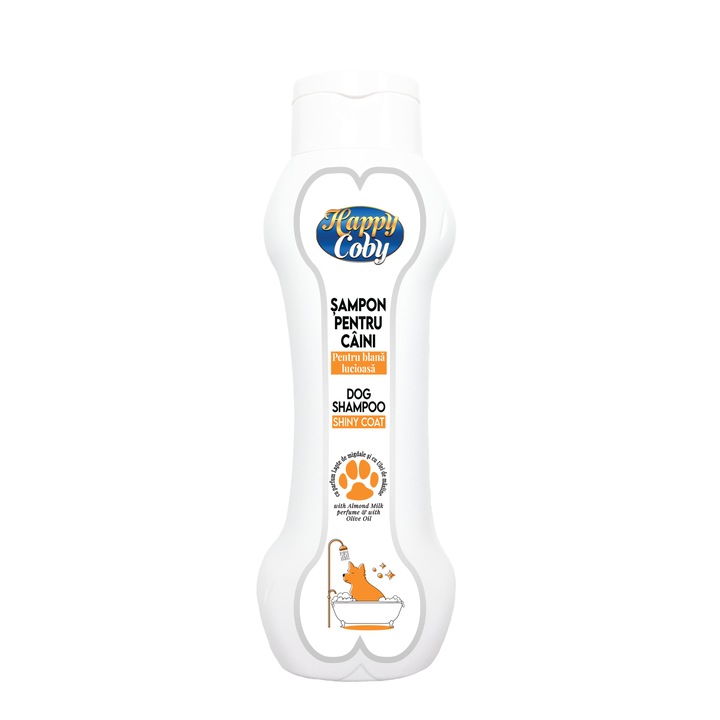 Sampon Caini Blana Lucioasa, Happy Coby, imbogatit cu Ulei de Masline, 300 ml