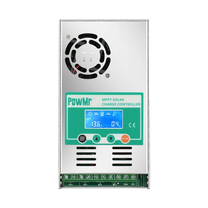 Controler de Incarcare Solar, PowMr, MPPT 60A, LCD, 3 Etape de Incarcare, Multisistem, 260-780W