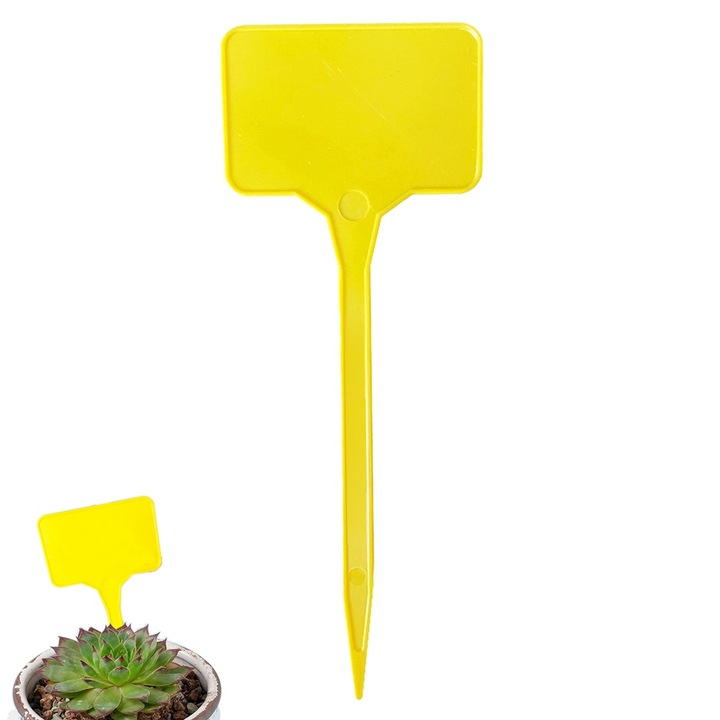 Növénycímke, sárga, Cozevdnt, vízálló, műanyag