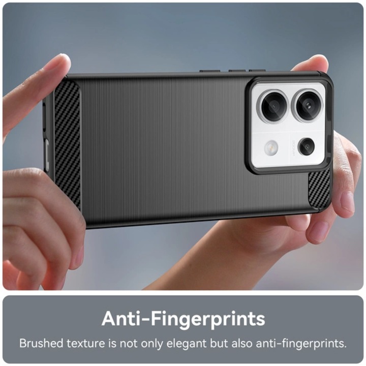 Калъф Soft Carbon Black, съвместим с Xiaomi Redmi Note 13 Pro Plus