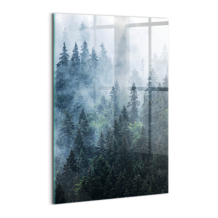 Tablou Sticla, Wallfluent, Peisaj de munte cetos, Albastru, 40x60 cm, 010010010160100074703