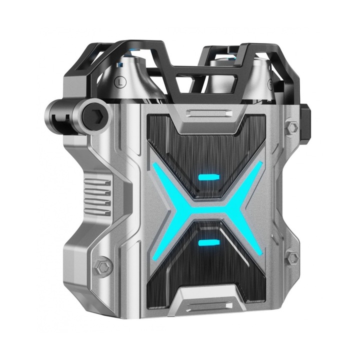 X15 vezeték nélküli fülhallgató, HD Bluetooth hívások, Bluetooth 5.3, 300 mAh, zajszűrő, ezüst