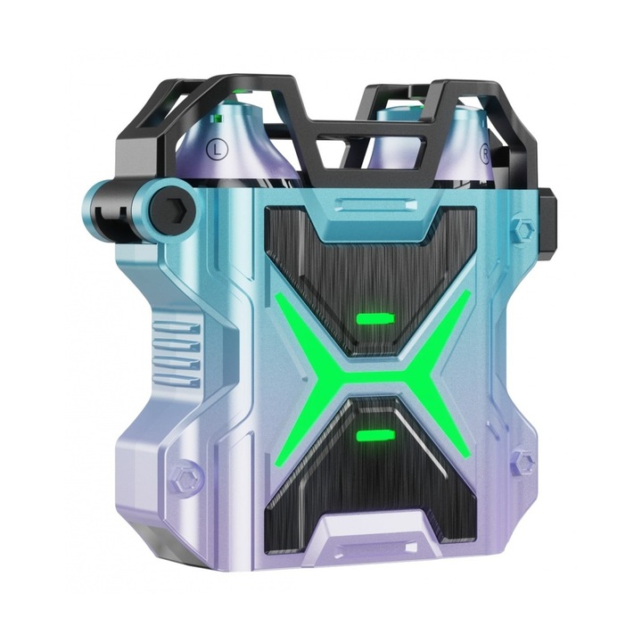 X15 vezeték nélküli fülhallgató, HD Bluetooth hívások, Bluetooth 5.3, 300 mAh, zajszűrés, kék