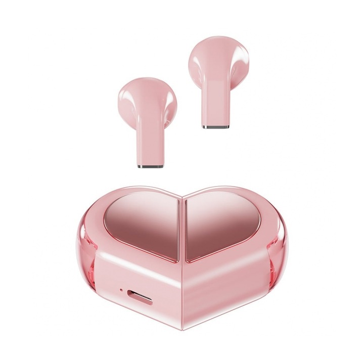 K520 vezeték nélküli fejhallgató, vízálló, 230 mAh, Bluetooth 5.3, rózsaszín
