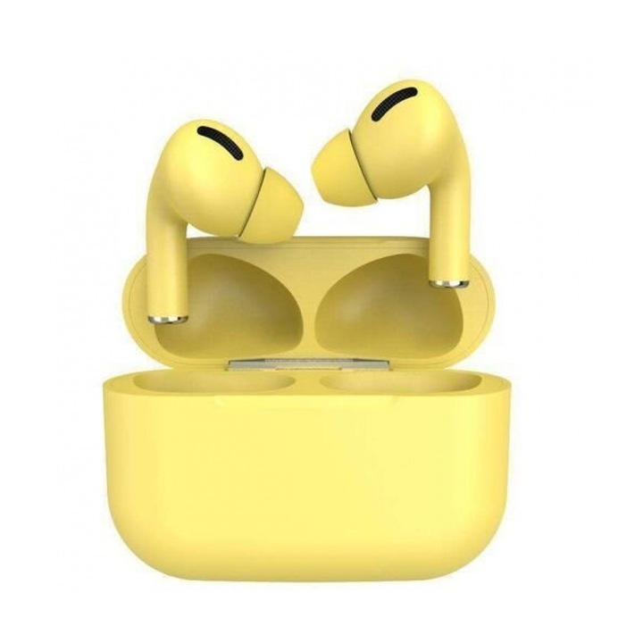 Macaron IPOD vezeték nélküli fülhallgató, TWS, érintésvezérléssel, sárga