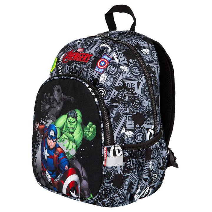 Óvodai hátizsák CoolPack Toby Avengers, 26 x 35 x 12 cm, Többszínű