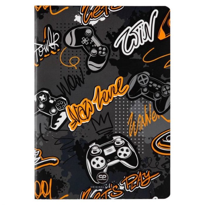 Тетрадка CoolPack Gamer, A5, Мека корица PP, 32л., Редове, Многоцветен
