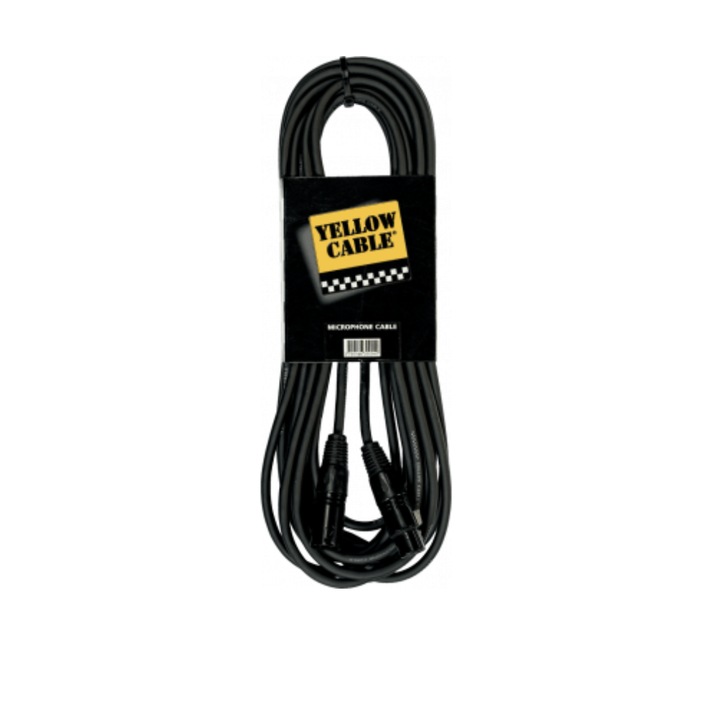 Кабел за Микрофон, Yellow Cable, ECO M15X, XLR мъжки - XLR женски, 15м