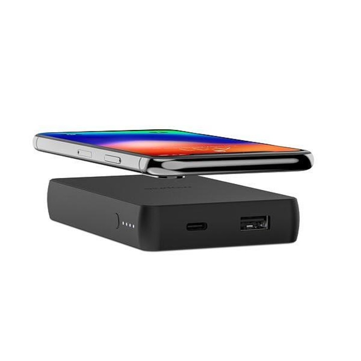 Külső akkumulátor vezeték nélküli töltéssel iPhone-hoz, MOPHIE Powerstation Wireless 6040mAh, fekete
