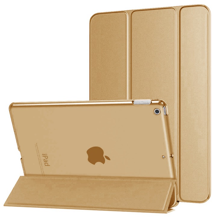 Husa Protectie Tableta, compatibila iPad Mini 1/2/3, PU, auriu, 20x13.5x1.2cm