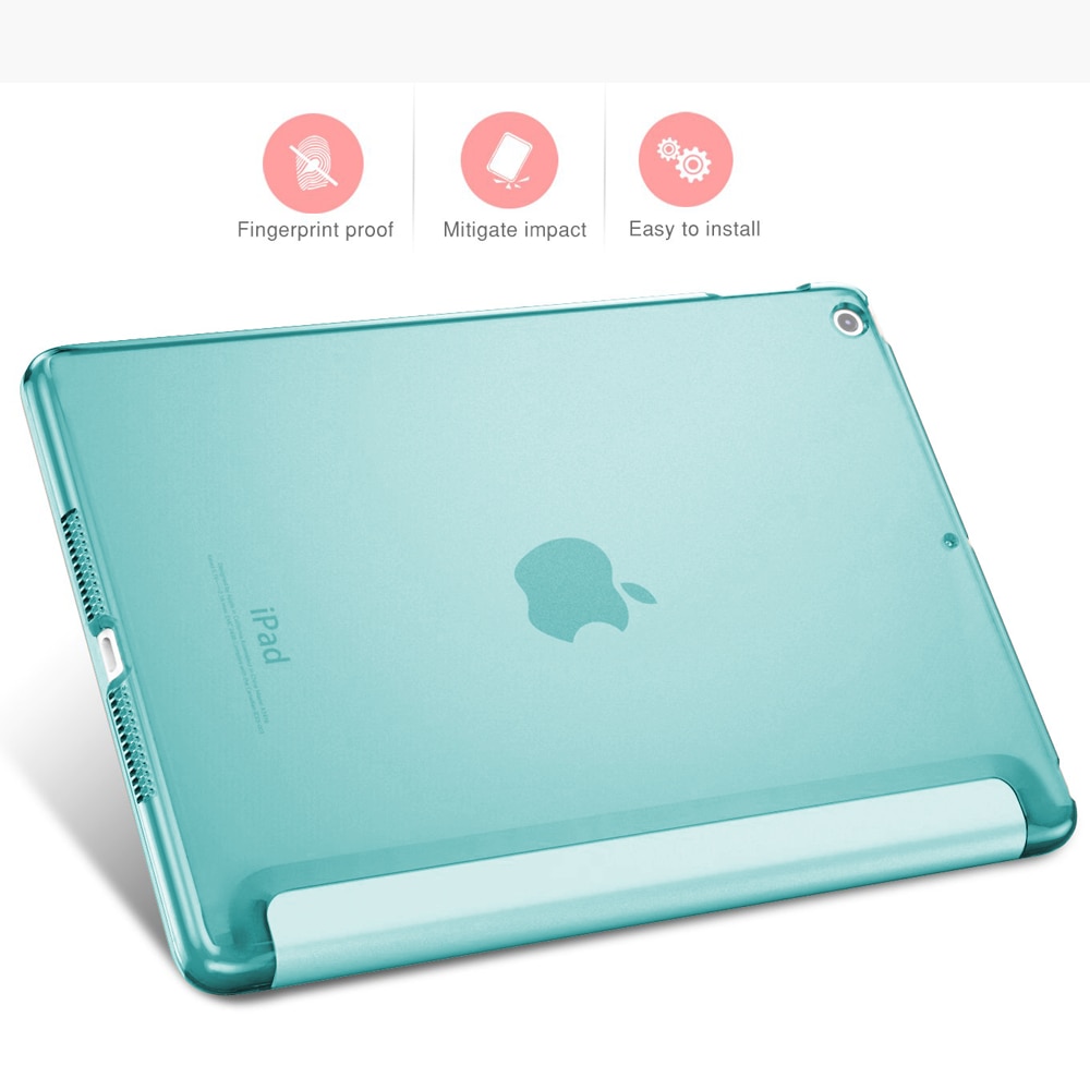 Carcasa Slim pentru iPad Mini 5, TPU flexibil, suport auto sleep/wake, verde menta