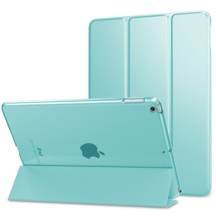 Carcasa Slim pentru iPad Mini 5, TPU flexibil, suport auto sleep/wake, verde menta