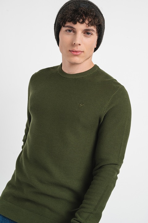 Mustang, Kerek nyakú pulóver, Páfrányzöld