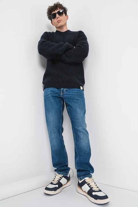 Mustang, Pulover din amestec de lana alpaca, Negru