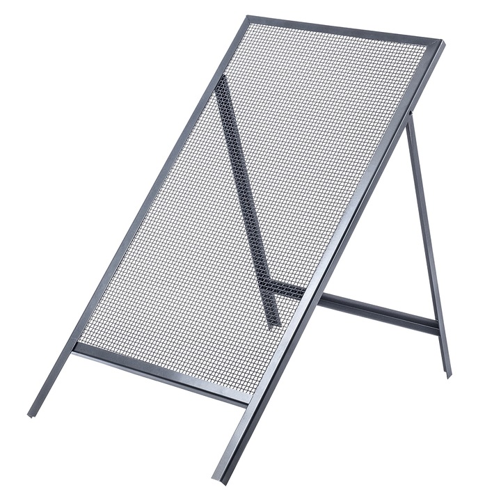 Sita cernut materiale constructii, KADAX, Otel Electrostatic, Ochiuri 6mm, 120x60cm