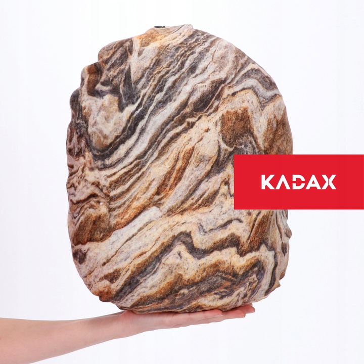 KADAX díszpárna, kőmintás, velúr, 41x33cm