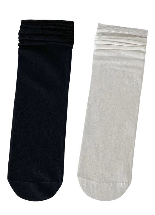 Set 2 perechi sosete dama, bumbac, negru si alb, 36-42 EU